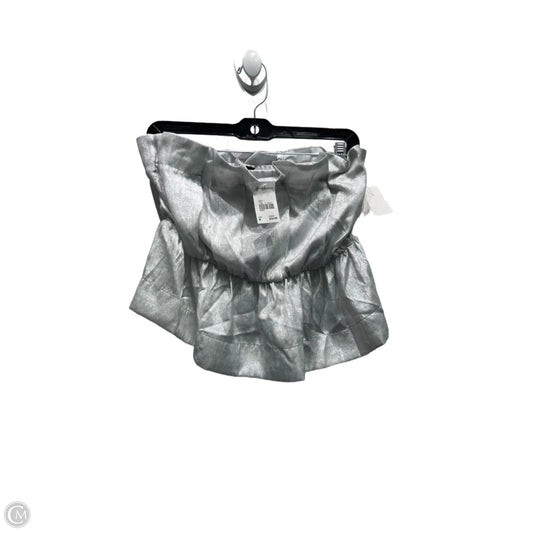 Top Sleeveless By Versona In Silver, Size: M