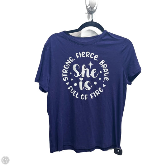 Top Short Sleeve Basic By A New Day In Purple, Size: S