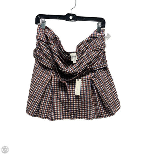 Top Sleeveless By Maeve In Red & Tan, Size: Xl