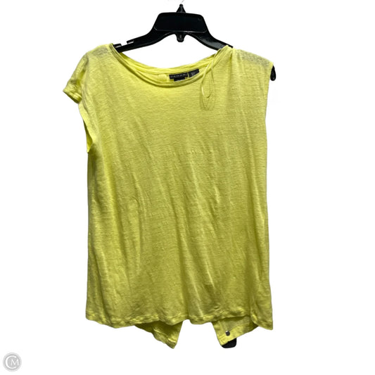 Top Short Sleeve By Tahari In Yellow, Size: S