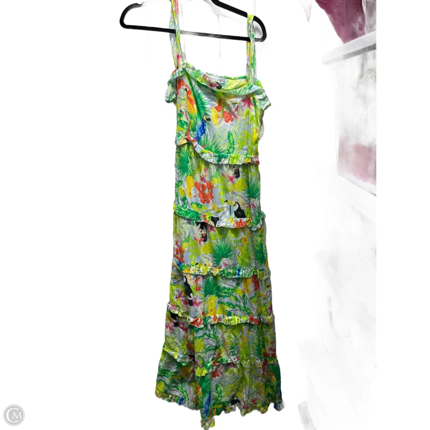 Dress Casual Maxi By just bellina In Green & Orange, Size: S