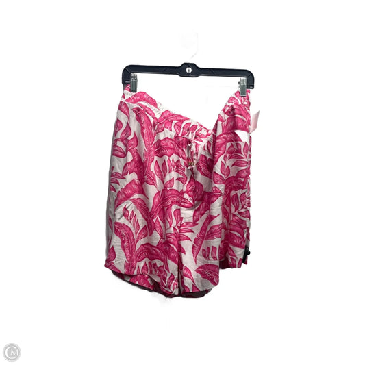 Shorts By Caribbean Joe In Pink & White, Size: Xlp