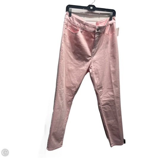 Jeans Skinny By St Johns Bay In Pink, Size: 16