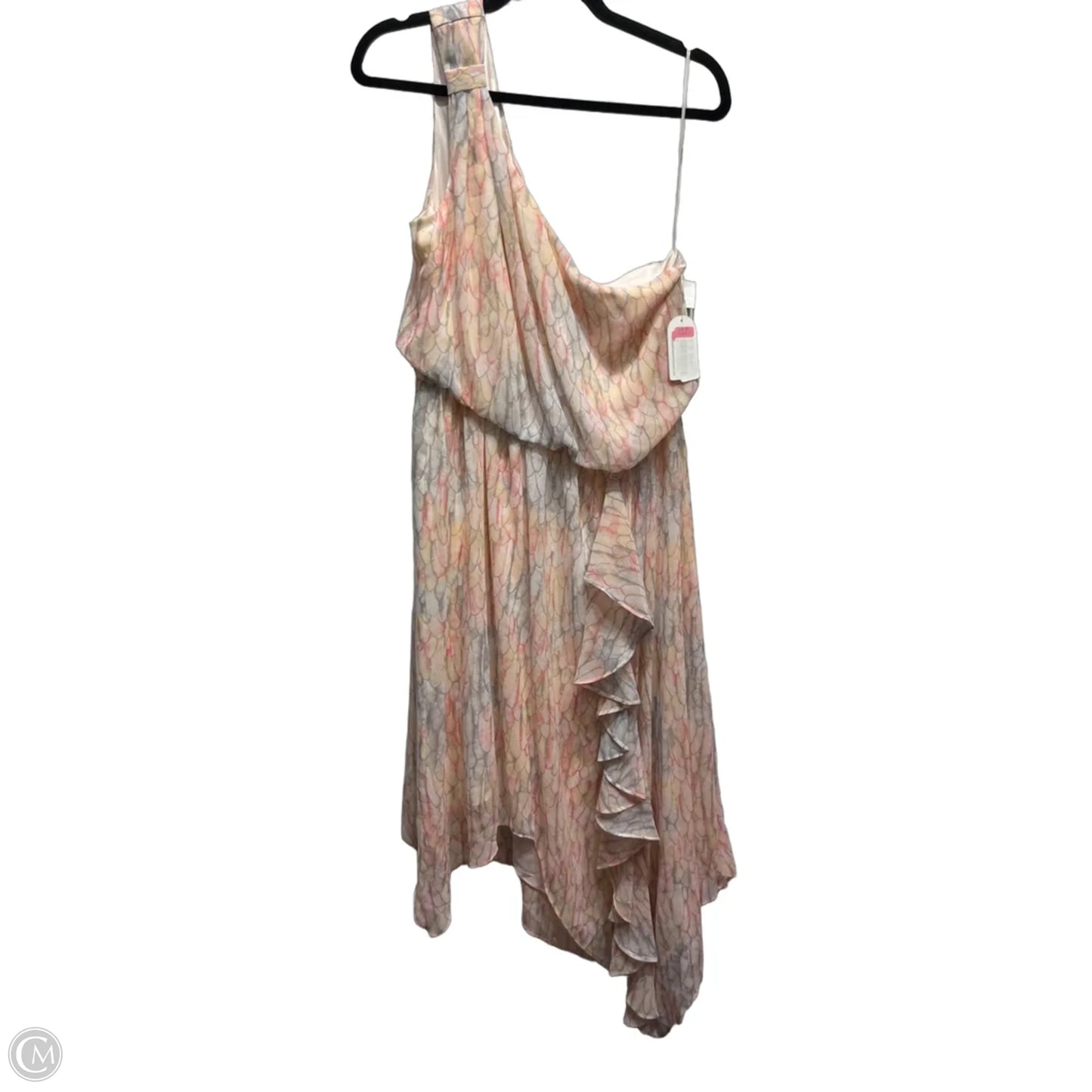 Dress Casual Short By Jessica Simpson In Pink & Yellow, Size: 14