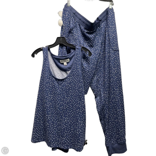 Pants Set 2pc By karen neuburger In Blue & White, Size: Xxl