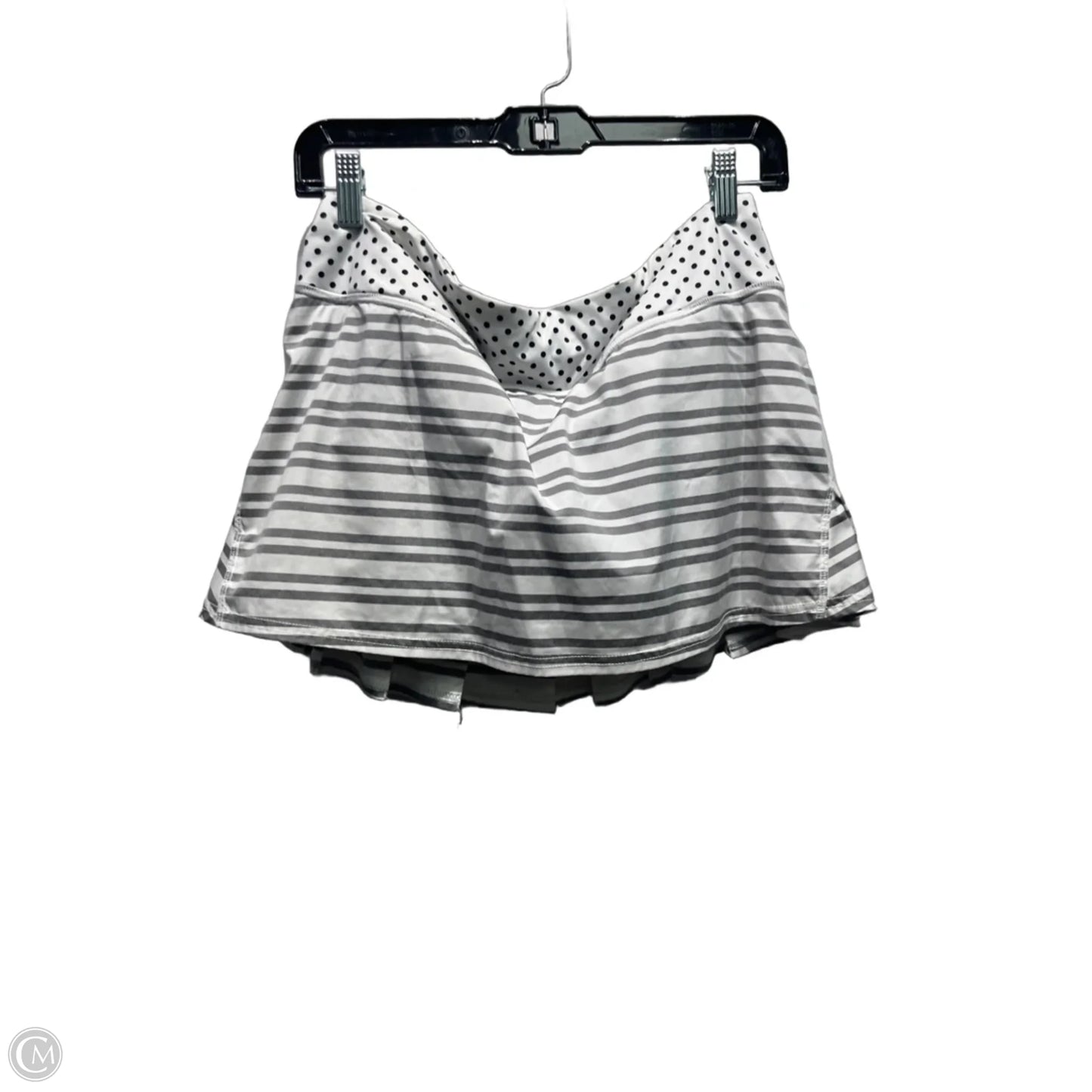 Athletic Skort By Lululemon In Grey & White, Size: S