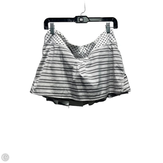 Athletic Skort By Lululemon In Grey & White, Size: S