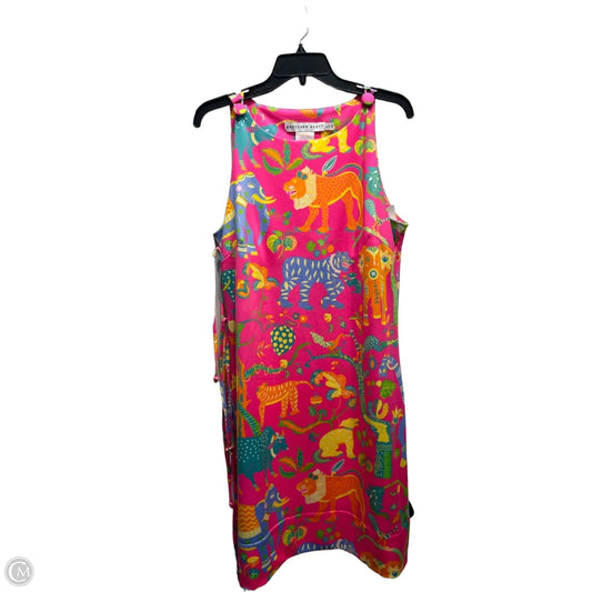 Dress Casual Short By Gretchen Scott In Green & Pink, Size: L