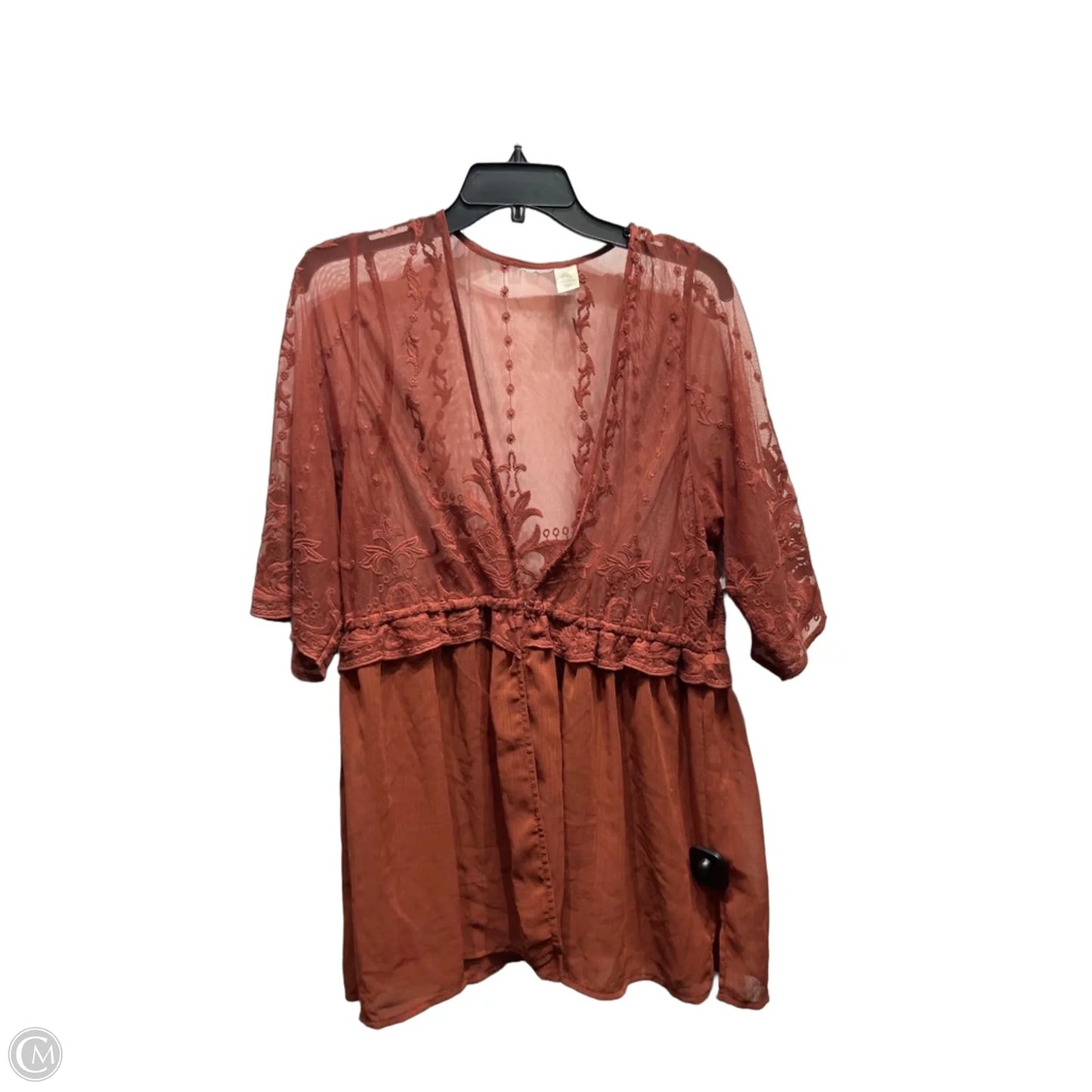 Cardigan By Clothes Mentor In Orange, Size: L