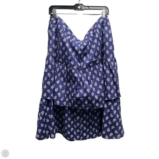 Skirt Midi By J. Crew In Blue & White, Size: Xl