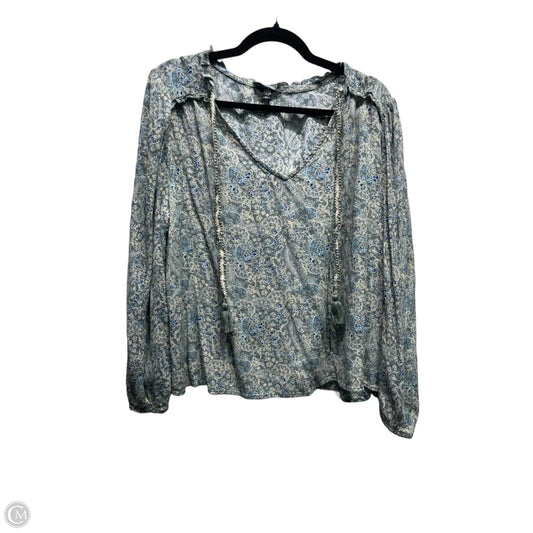 Top Long Sleeve Designer By Frye In Blue & Green, Size: Xl