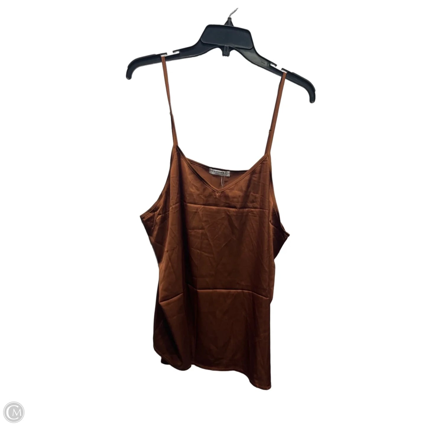 Top Sleeveless By Ekouaer In Brown, Size: Xxl