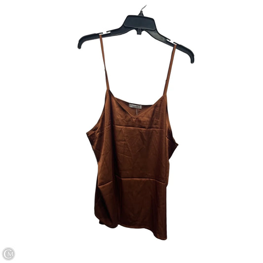 Top Sleeveless By Ekouaer In Brown, Size: Xxl
