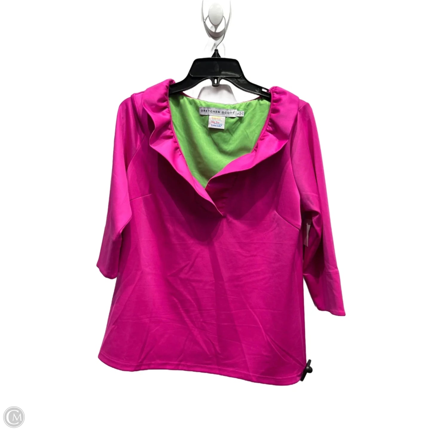 Top Long Sleeve By Gretchen Scott In Pink, Size: L