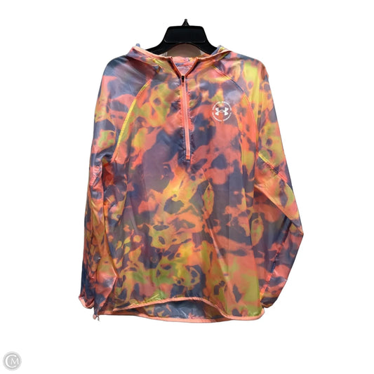 Athletic Jacket By Under Armour In Blue & Orange, Size: M