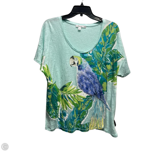 Top Short Sleeve By Chicos In Green, Size: L