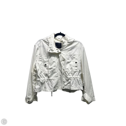 Jacket Windbreaker By Banana Republic In White, Size: Xs
