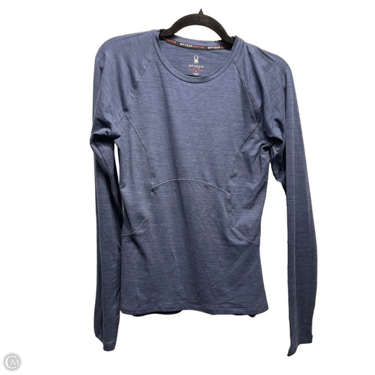 Athletic Top Long Sleeve Crewneck By Spyder In Navy, Size: S