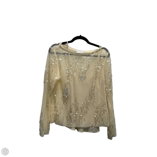 Top 2pc Long Sleeve By Lucy Paris In Cream, Size: Mp