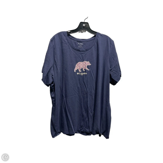 Top Short Sleeve By Columbia In Blue, Size: 3x