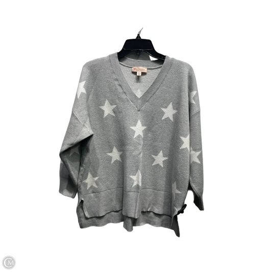 Sweater By Philosophy In Grey & White, Size: 2x
