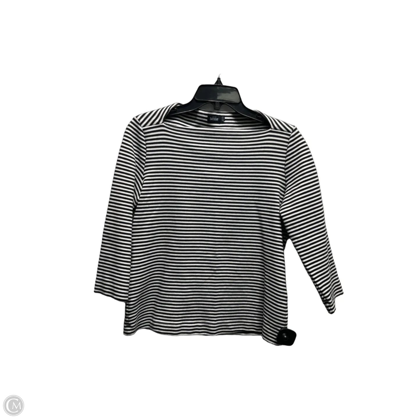 Top Long Sleeve Designer By Kate Spade In Blue & White, Size: M