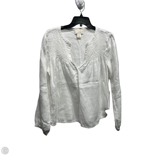 Top Long Sleeve By Cynthia Rowley In White, Size: M