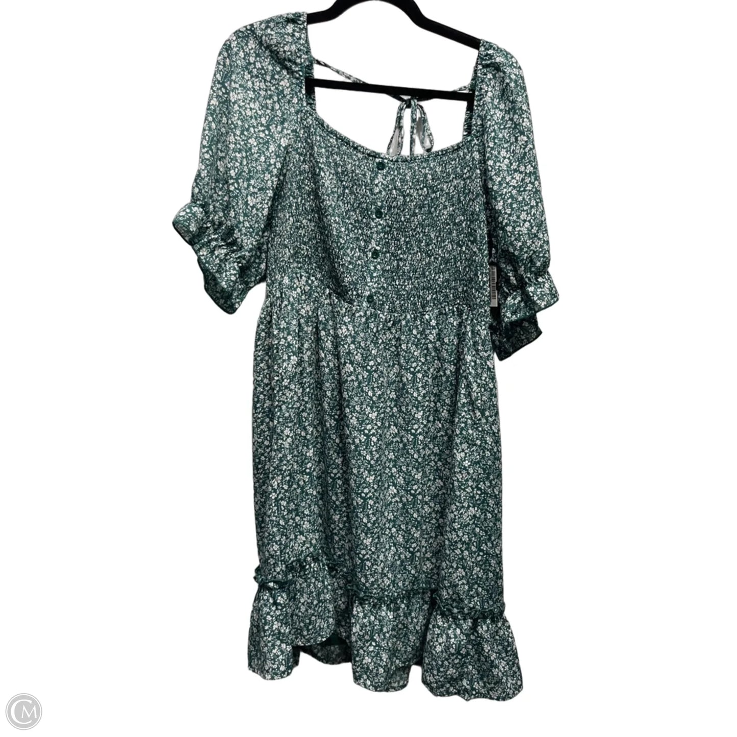 Dress Casual Short By Dokotoo In Green & White, Size: Xl