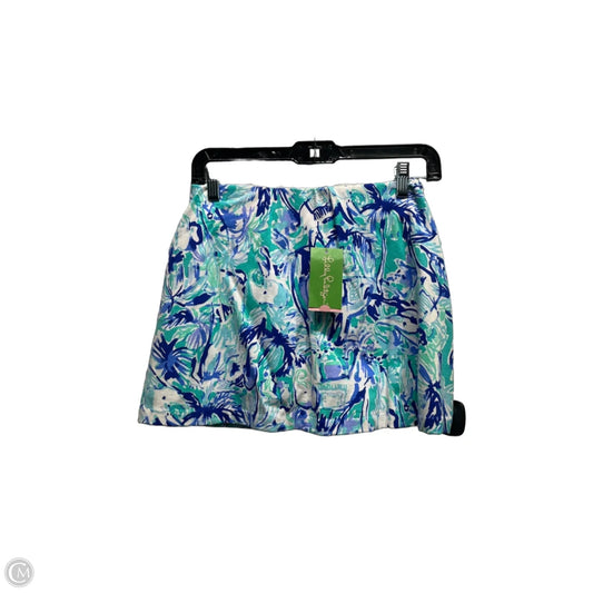 Skort Designer By Lilly Pulitzer In Blue & Green, Size: Xs