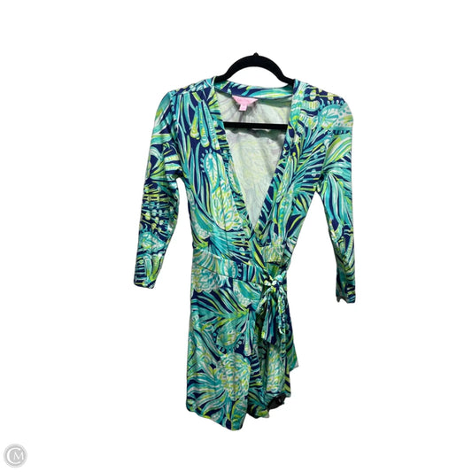 Romper Designer By Lilly Pulitzer In Blue & Green, Size: Xs