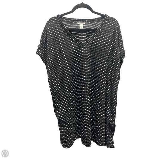 Top Short Sleeve By West Bound In Black & White, Size: 2x