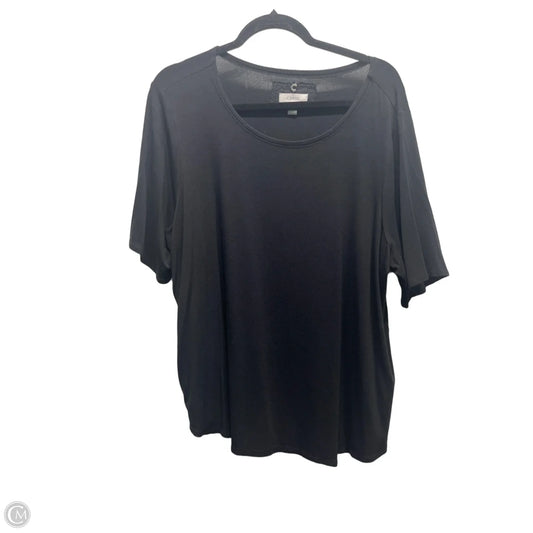 Top Short Sleeve Basic By Cupio In Black, Size: 2x