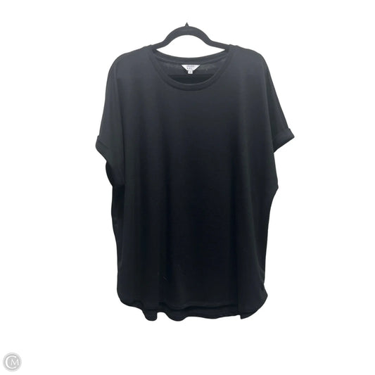 Top Short Sleeve Basic By Crown And Ivy In Black, Size: 2x