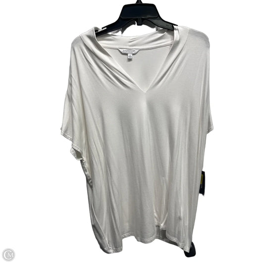 Top Short Sleeve By Liverpool In White, Size: 2x