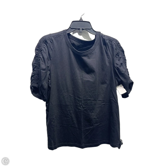 Top Short Sleeve By Loft In Black, Size: L
