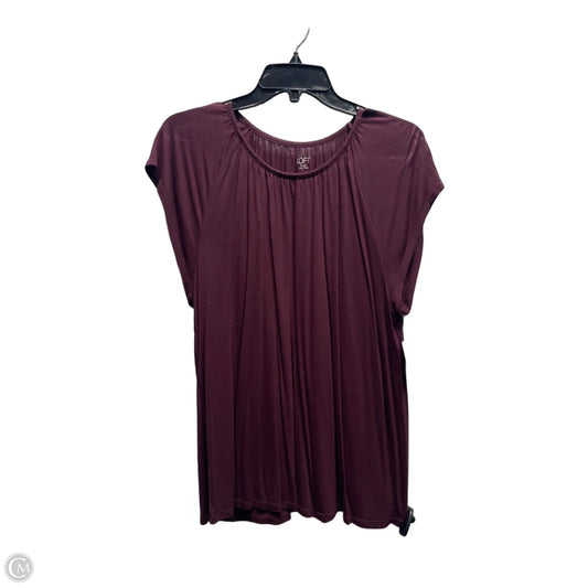 Top Short Sleeve By Loft In Purple, Size: L