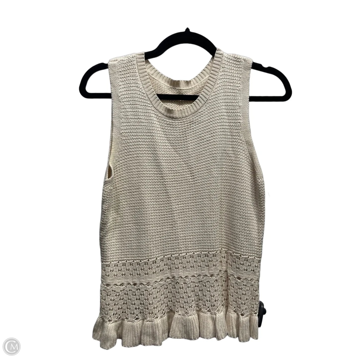 Top Sleeveless By Clothes Mentor In Tan, Size: S