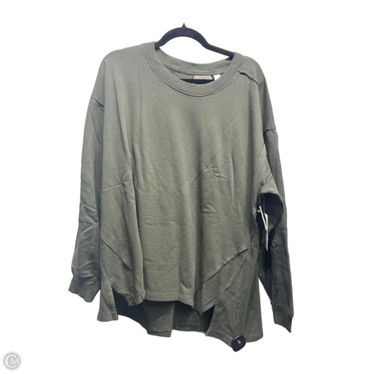 Top Long Sleeve By Logo In Green, Size: 1x
