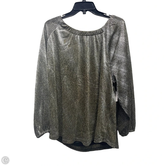 Top Long Sleeve By Chicos In Gold, Size: Xxl