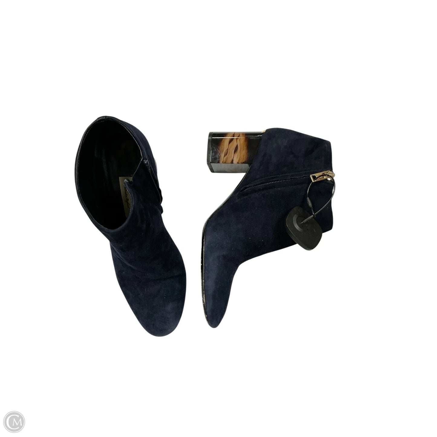 Boots Luxury Designer By Burberry In Navy, Size: 9
