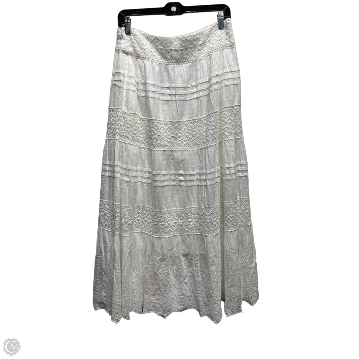 Skirt Maxi By Clothes Mentor In White, Size: M