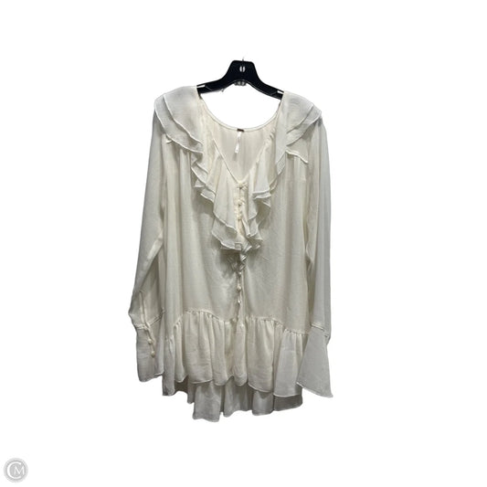 Blouse Long Sleeve By Free People In Cream, Size: M