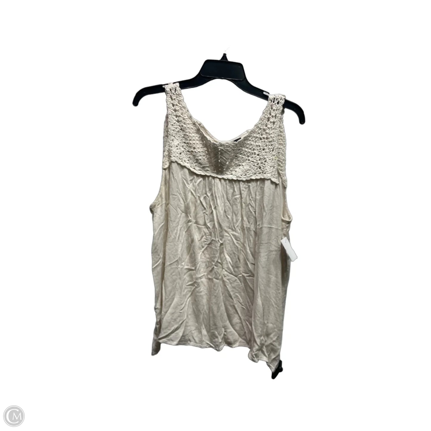 Top Sleeveless By Torrid In Cream, Size: 12