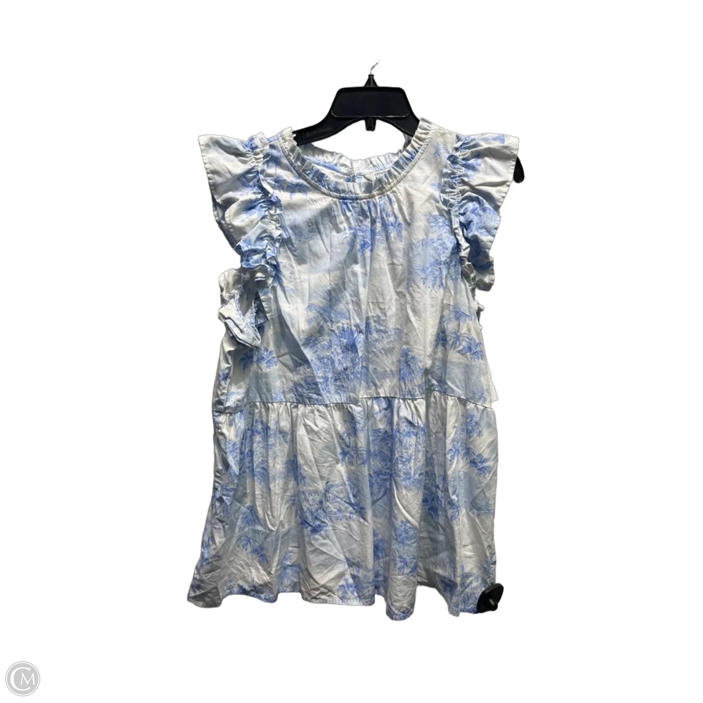 Top Short Sleeve By Crown And Ivy In Blue & White, Size: Xxl