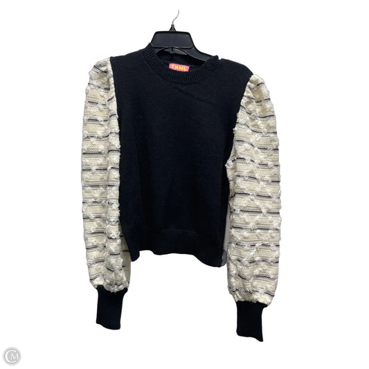 Top Long Sleeve By Thml In Black & Cream, Size: M