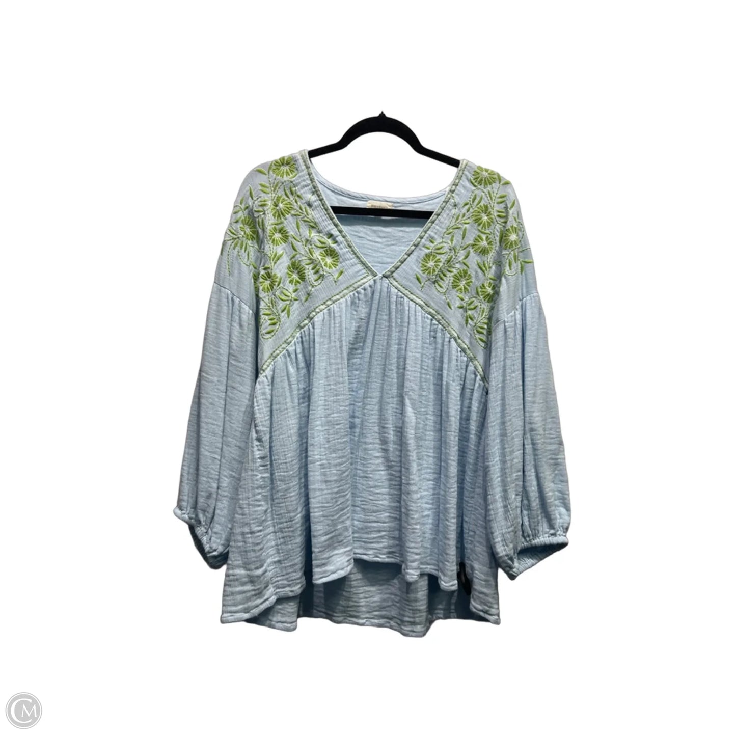 Top Long Sleeve By World Market In Blue & Green, Size: Xl