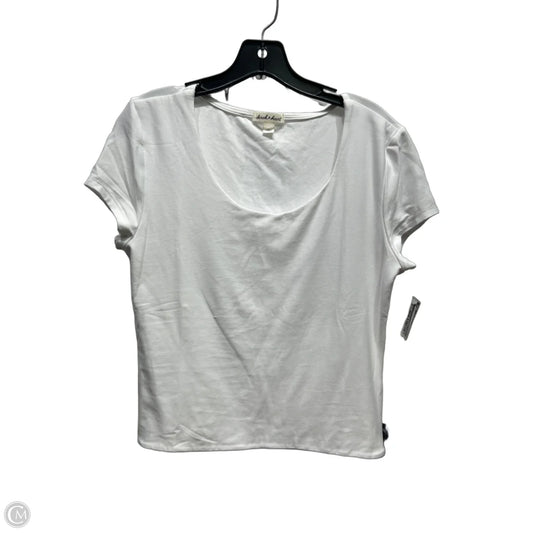 Top Short Sleeve By Derek Heart In White, Size: L