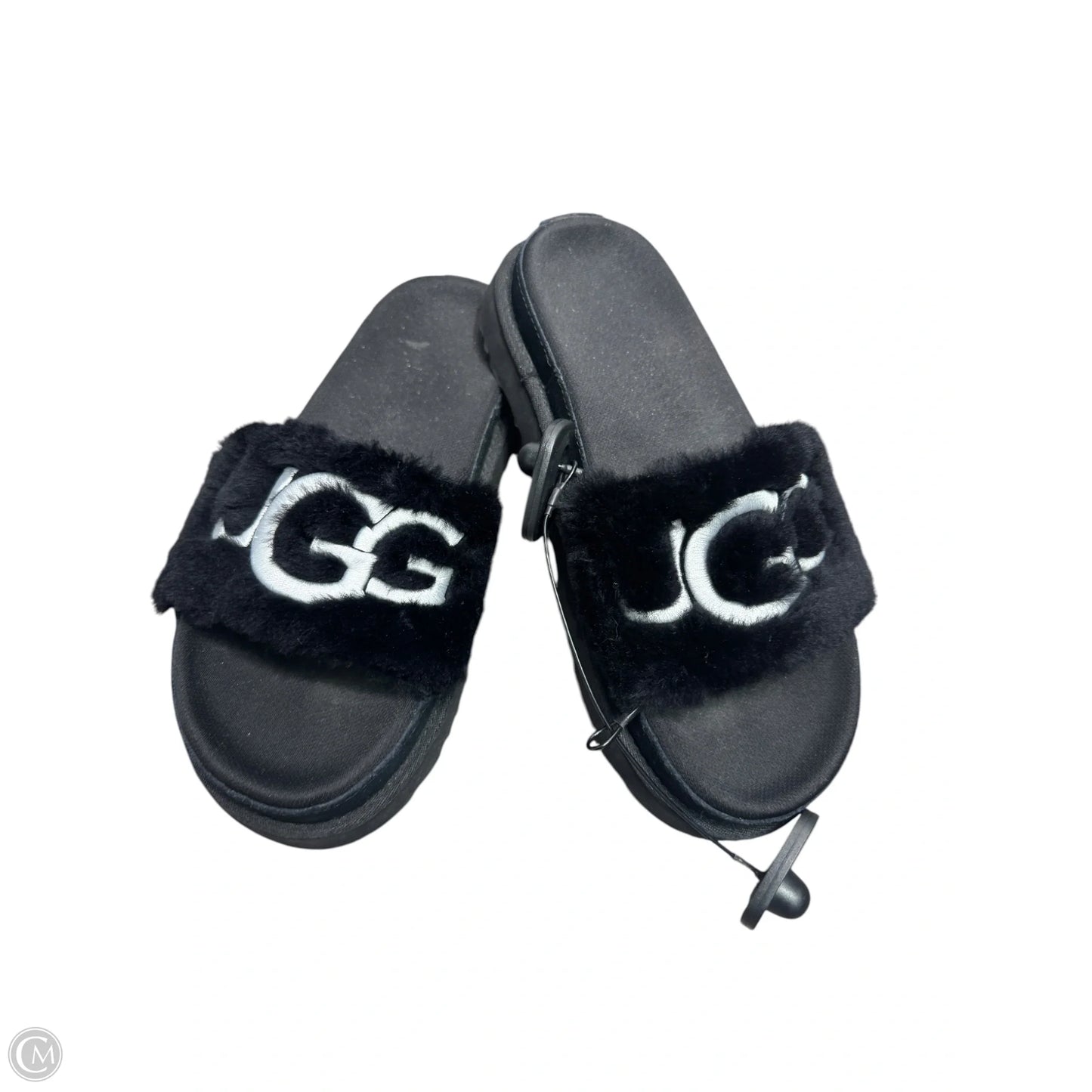 Sandals Designer By Ugg In Black & White, Size: 7