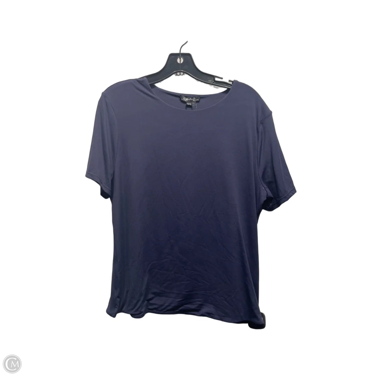 Top Short Sleeve By Charlie B In Navy, Size: Xl