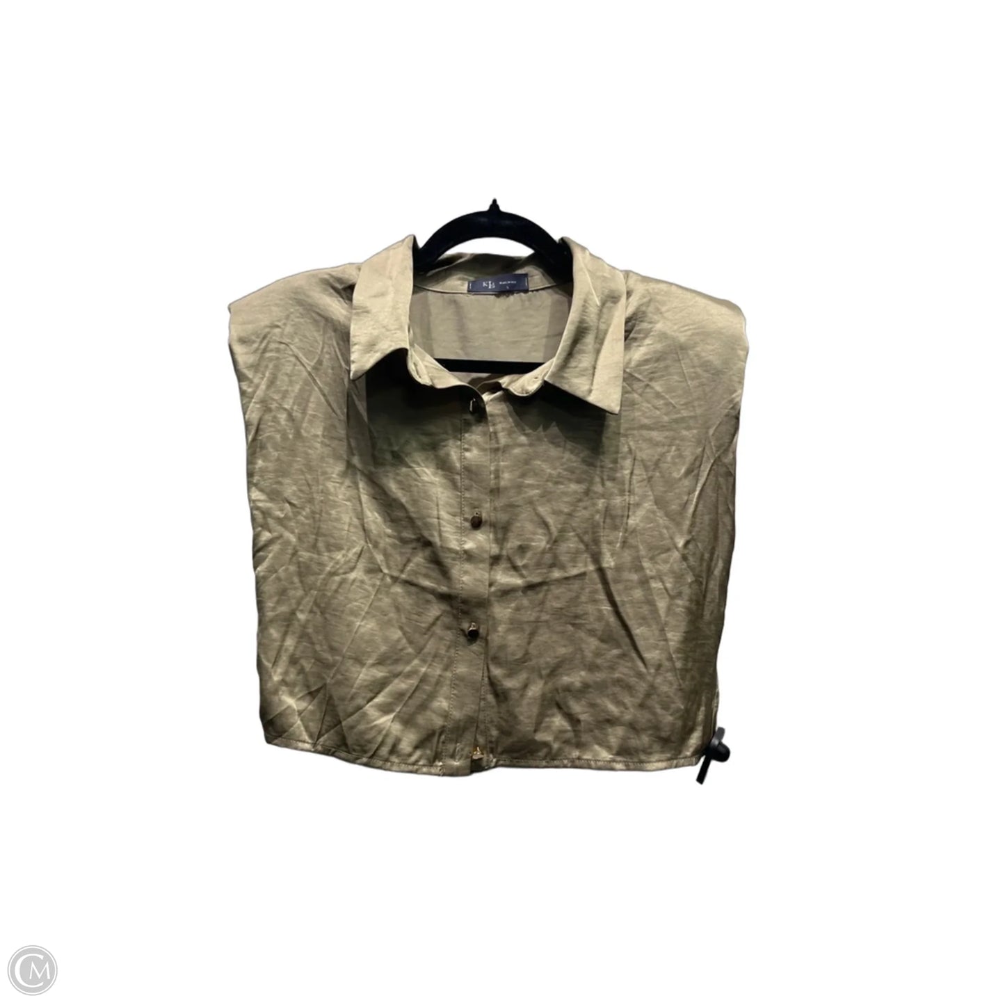Top Short Sleeve By Clothes Mentor In Tan, Size: L